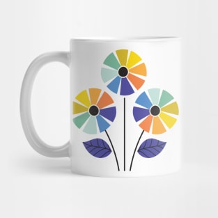 Rainbow flower trio Mug